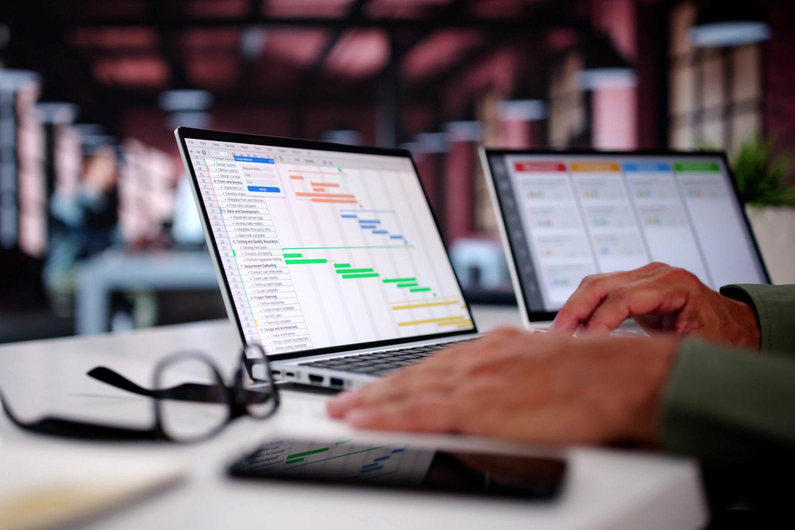 business schedule calendar and agenda gant